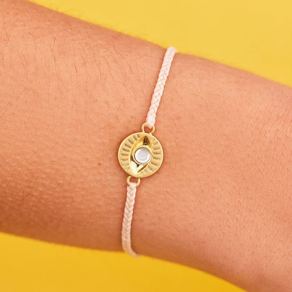 Gemstone Eye Charm Bracelet