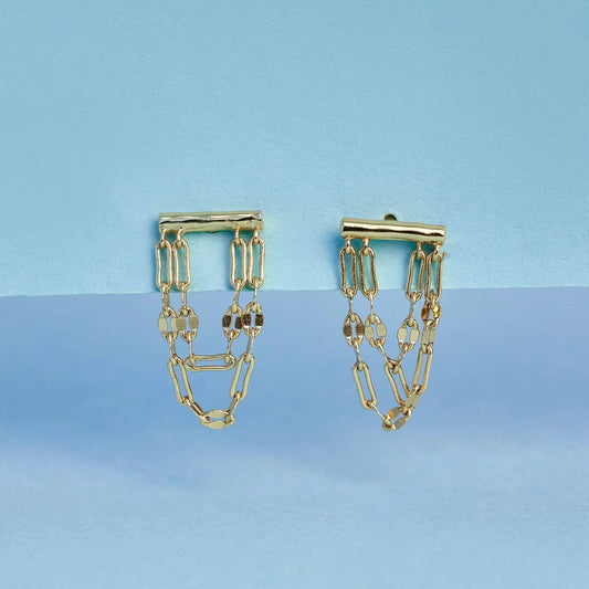 Draped Bar Earrings