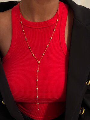 Layering Y Diamond Necklace