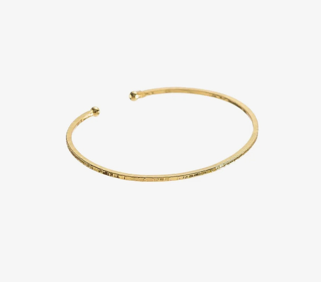 Thin Hammered Bangle