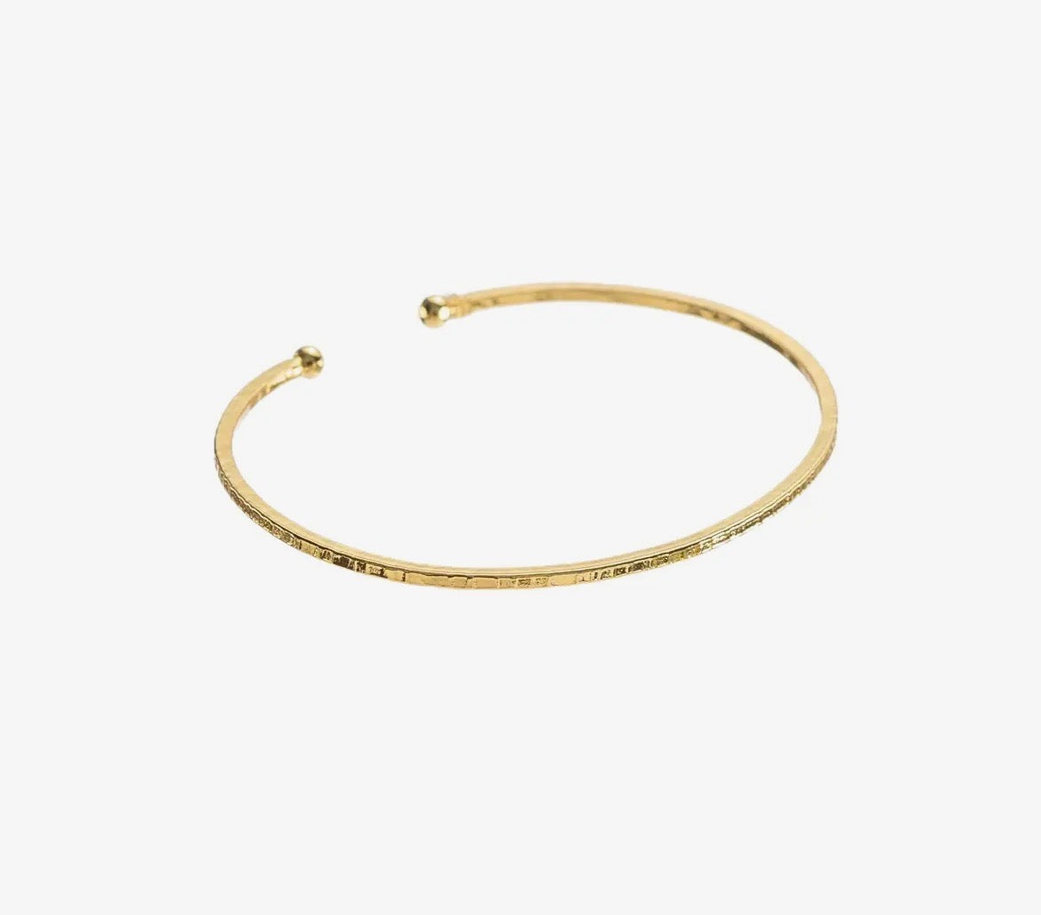 Thin Hammered Bangle