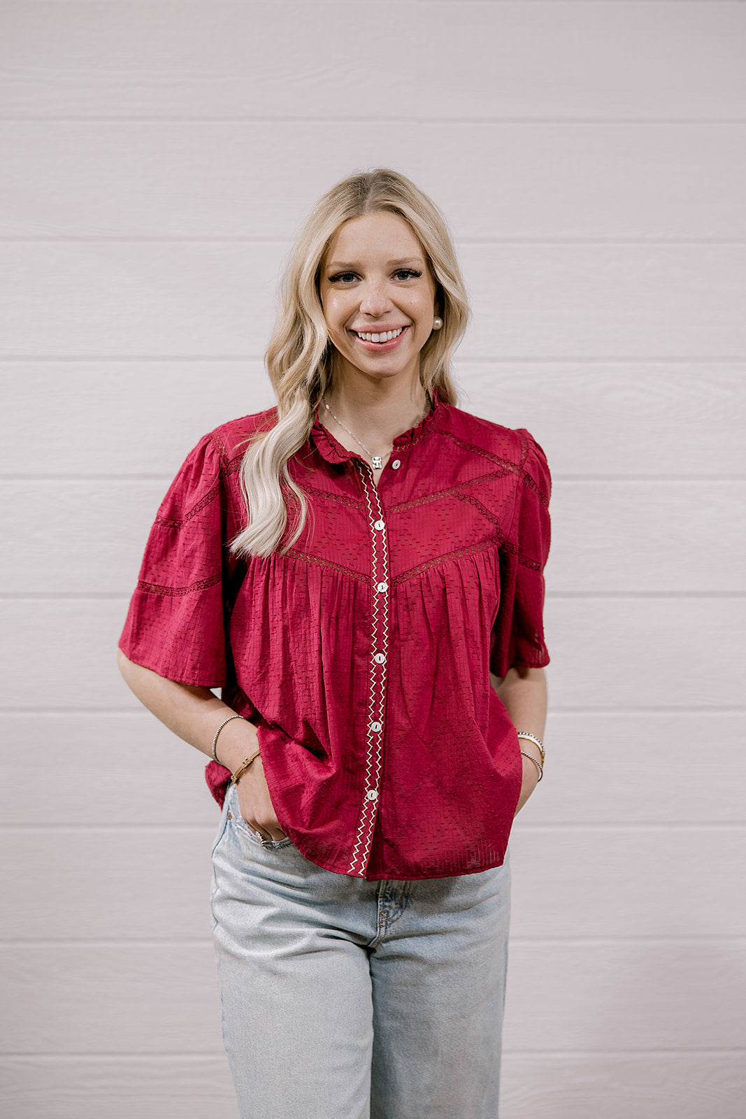 Paige Top - Maroon