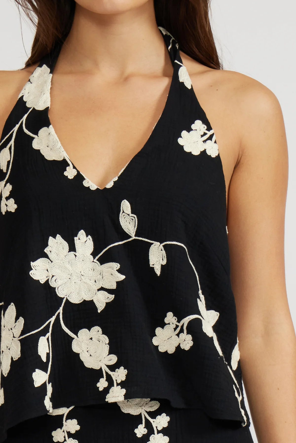 Fia Black Halter Top