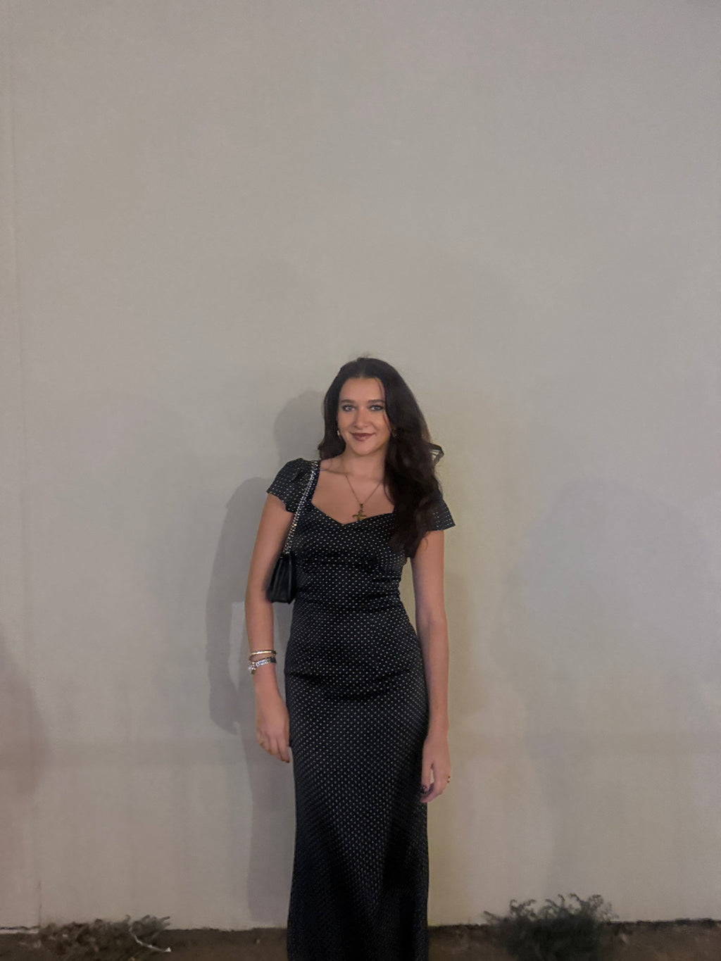 Satin Polka Dot Maxi