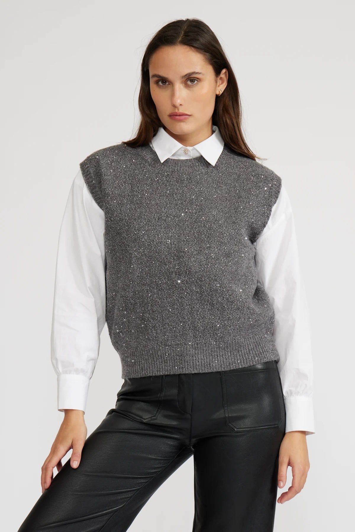 Mikey Sequin Knit Top