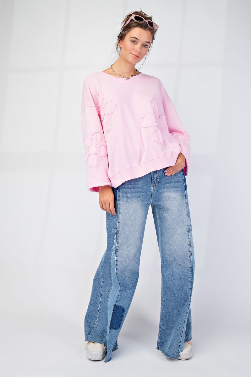 Flower Patch Washed Pullover