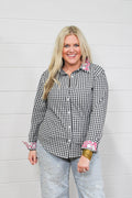 Heidi Layerz Top - Black Gingham