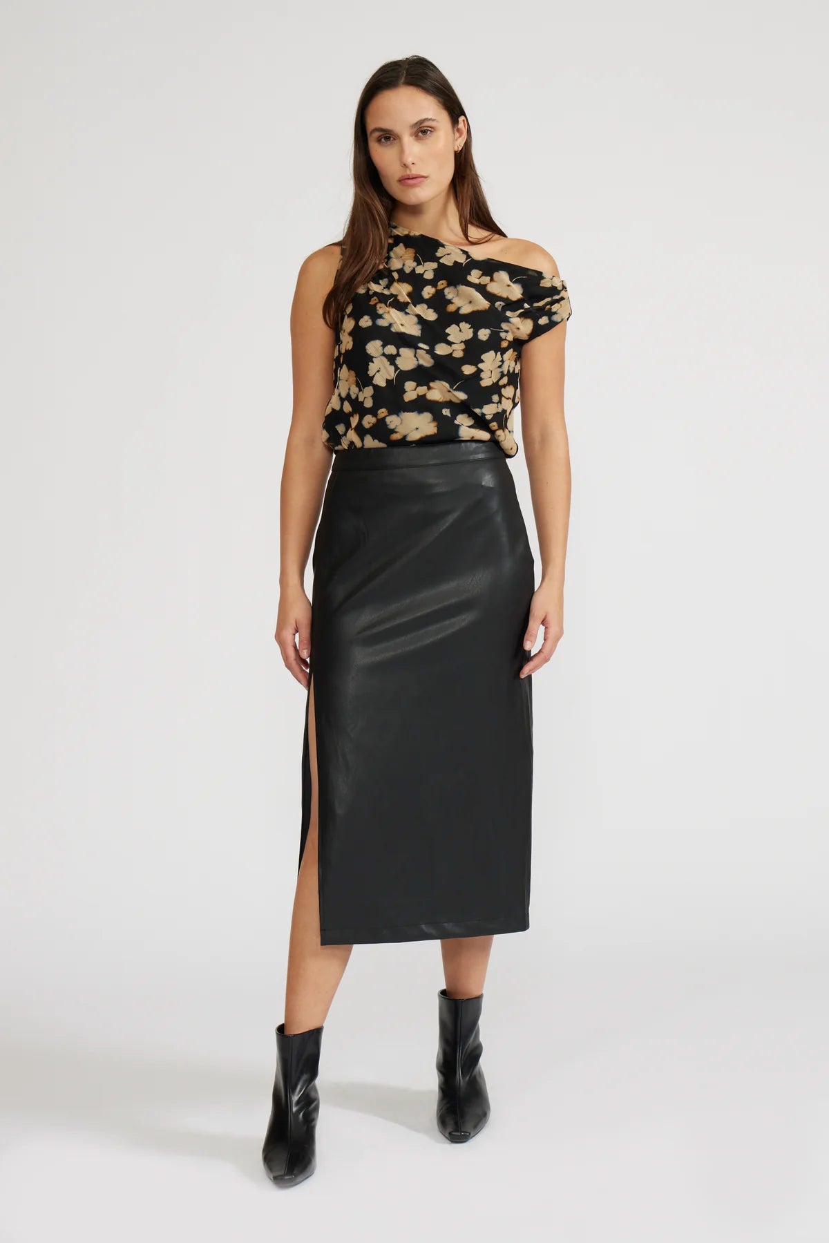 Cade Faux Leather Skirt