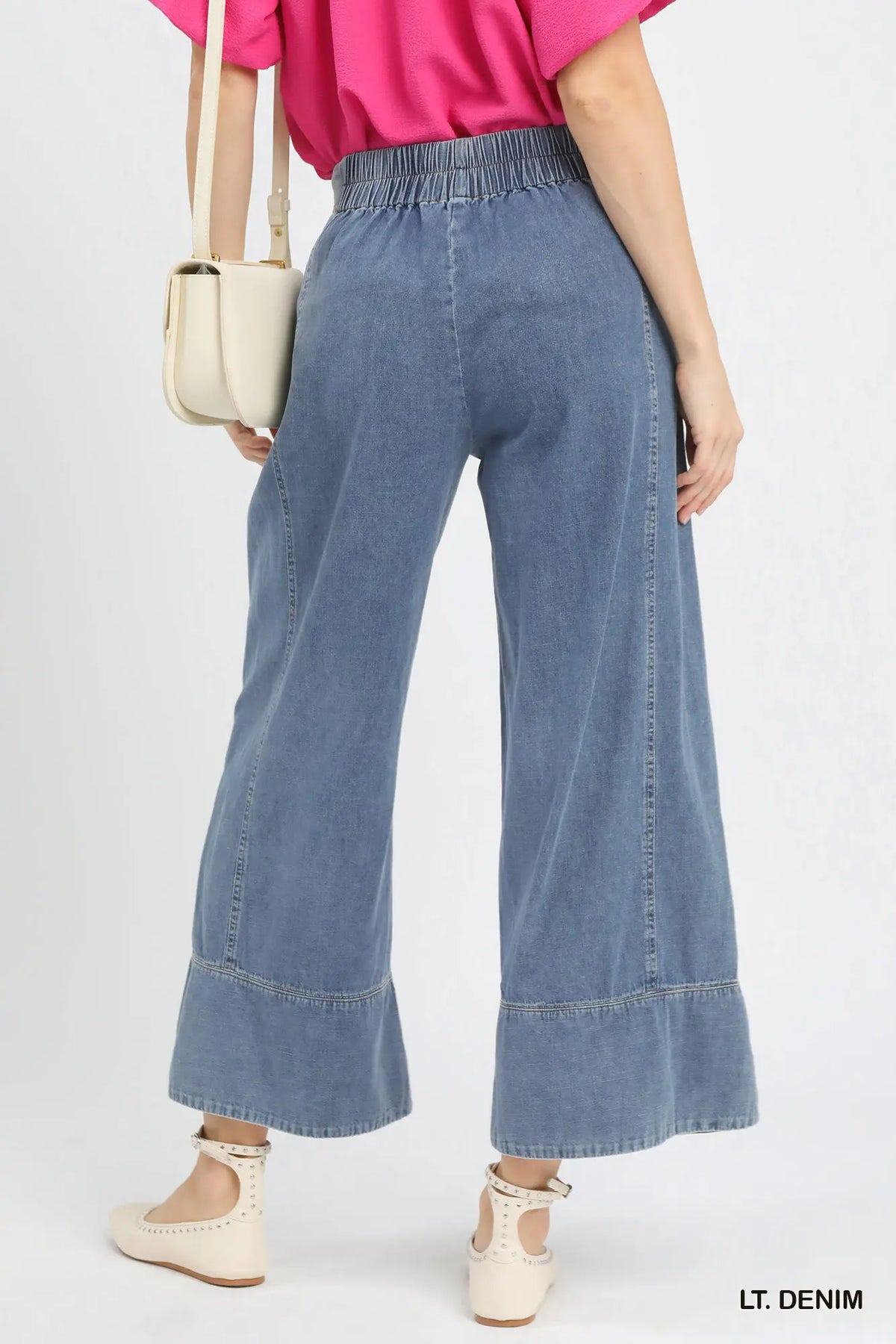 Denim Wide Leg Pants