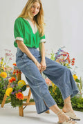 Denim Wide Leg Pants