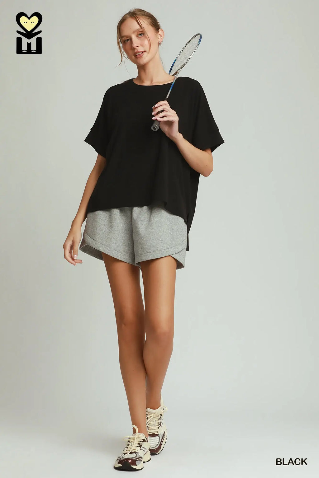 Tencel-Based Round Neck Short Sleeve Top