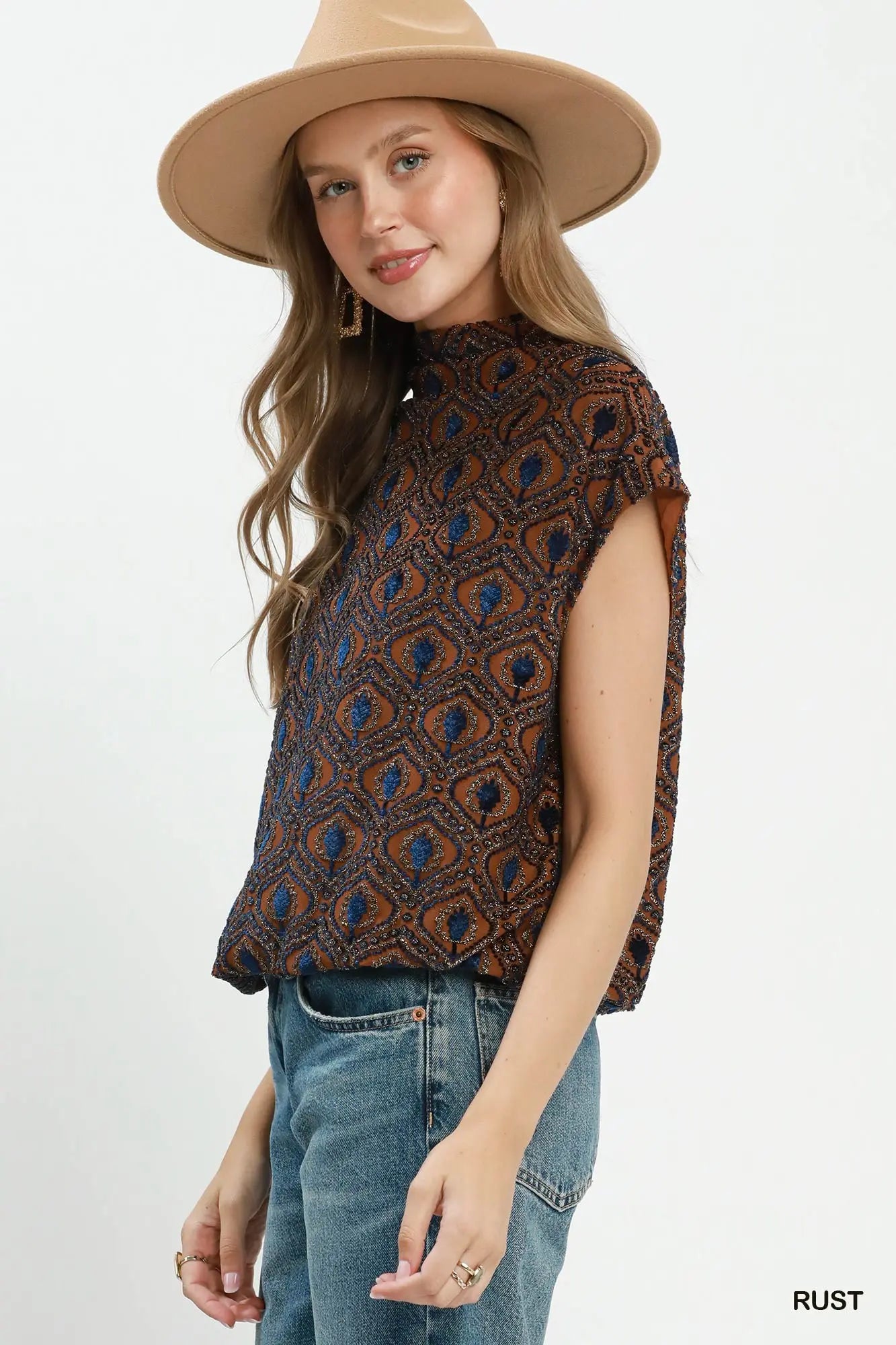 Velvet Cap Sleeve Top
