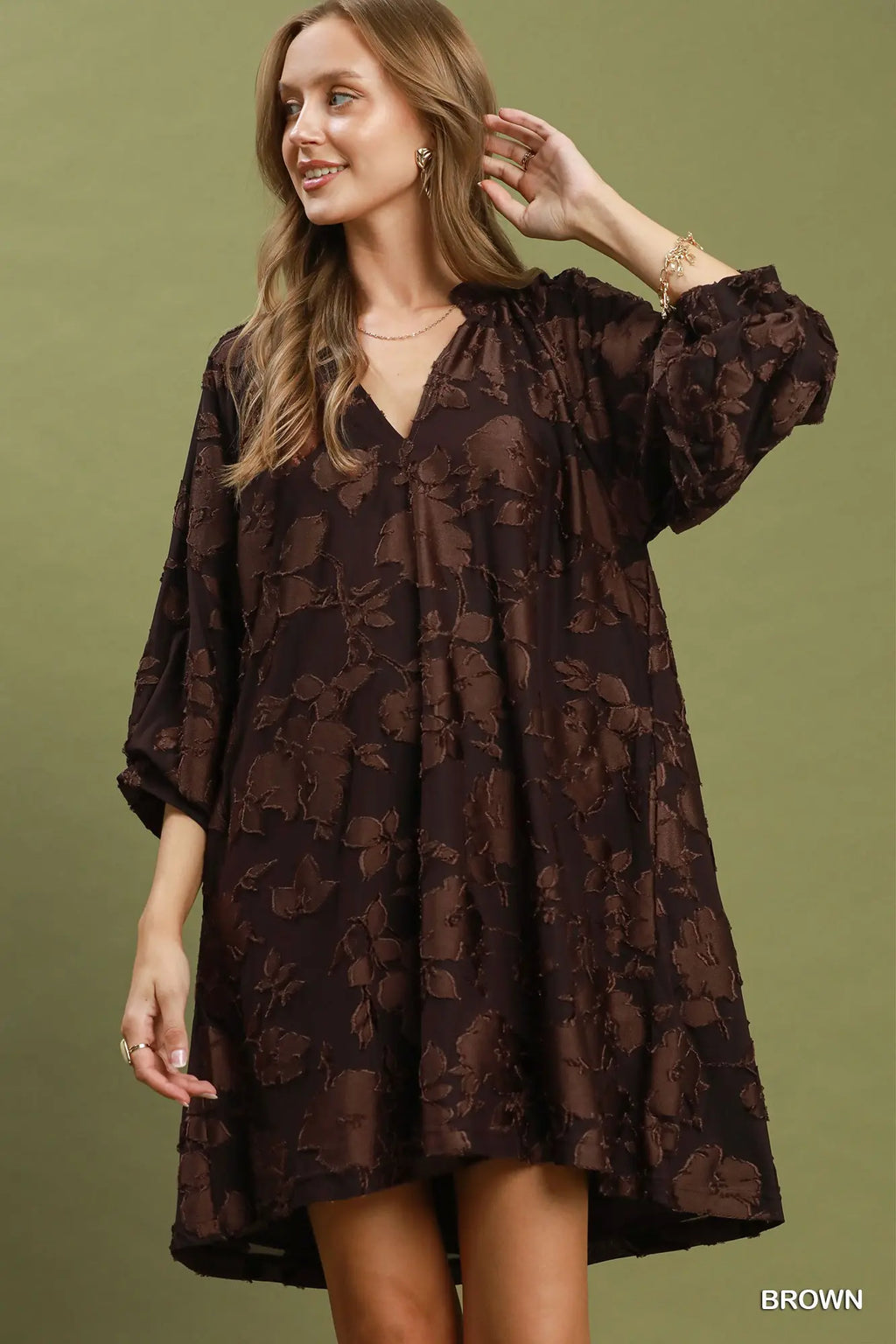 Velvet Floral Mini Dress