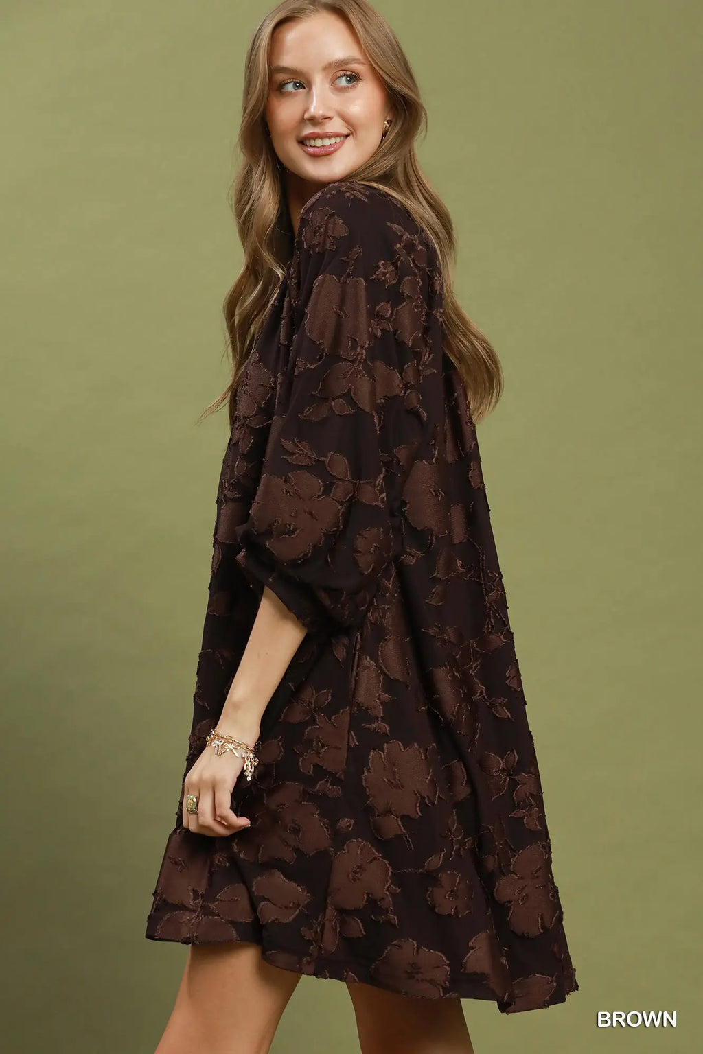 Velvet Floral Mini Dress
