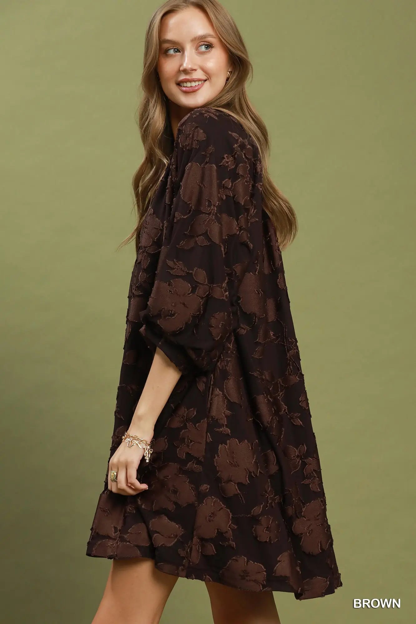 Velvet Floral Mini Dress