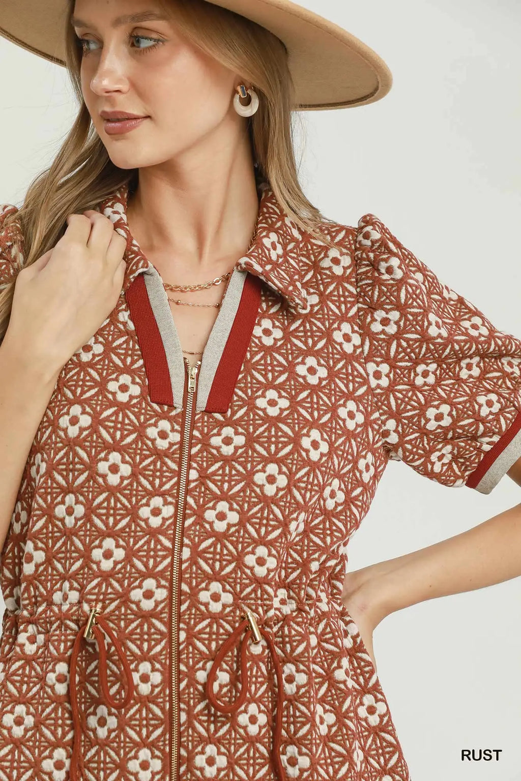 Floral Short Sleeve Mini Dress