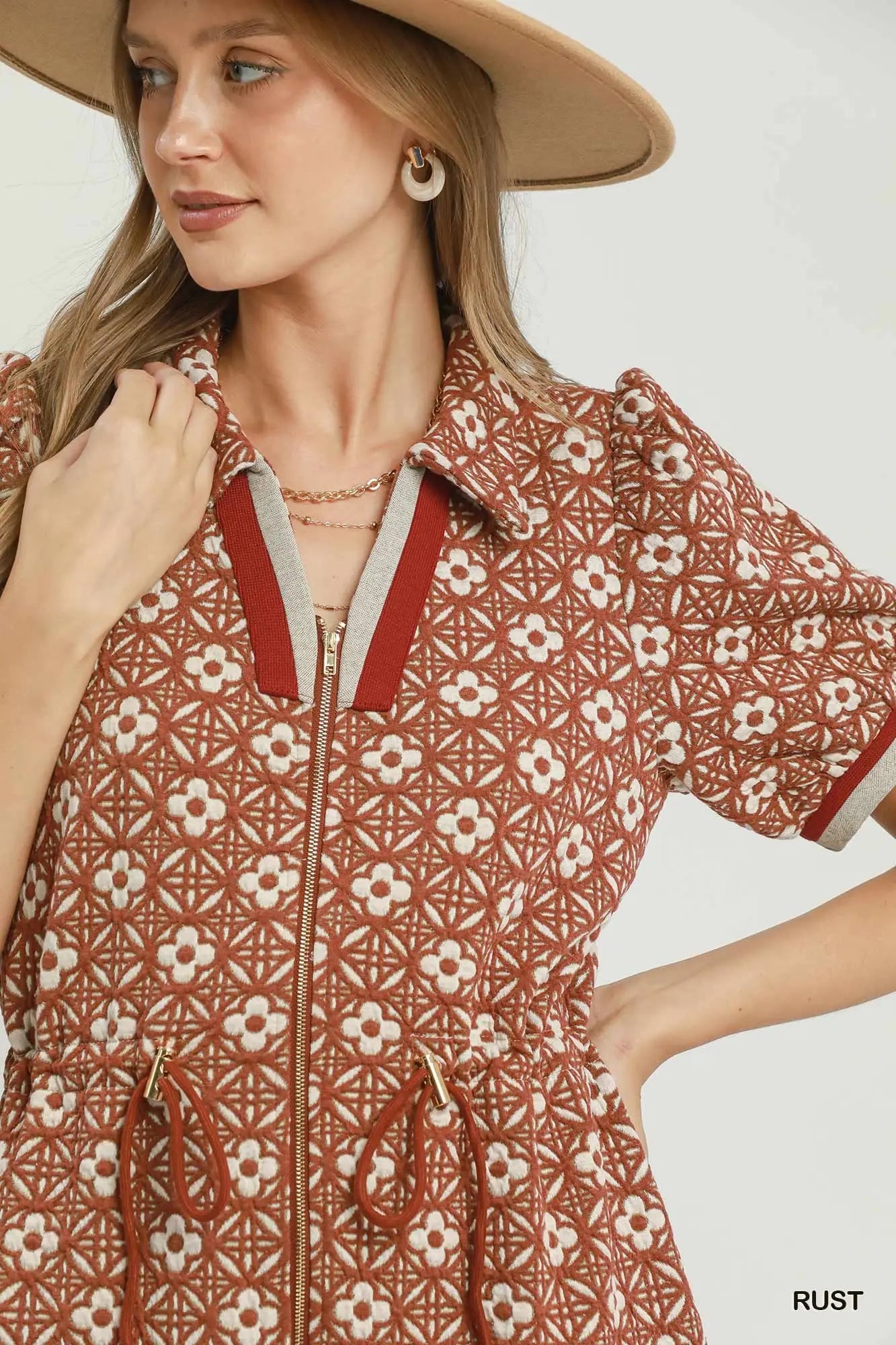 Floral Short Sleeve Mini Dress