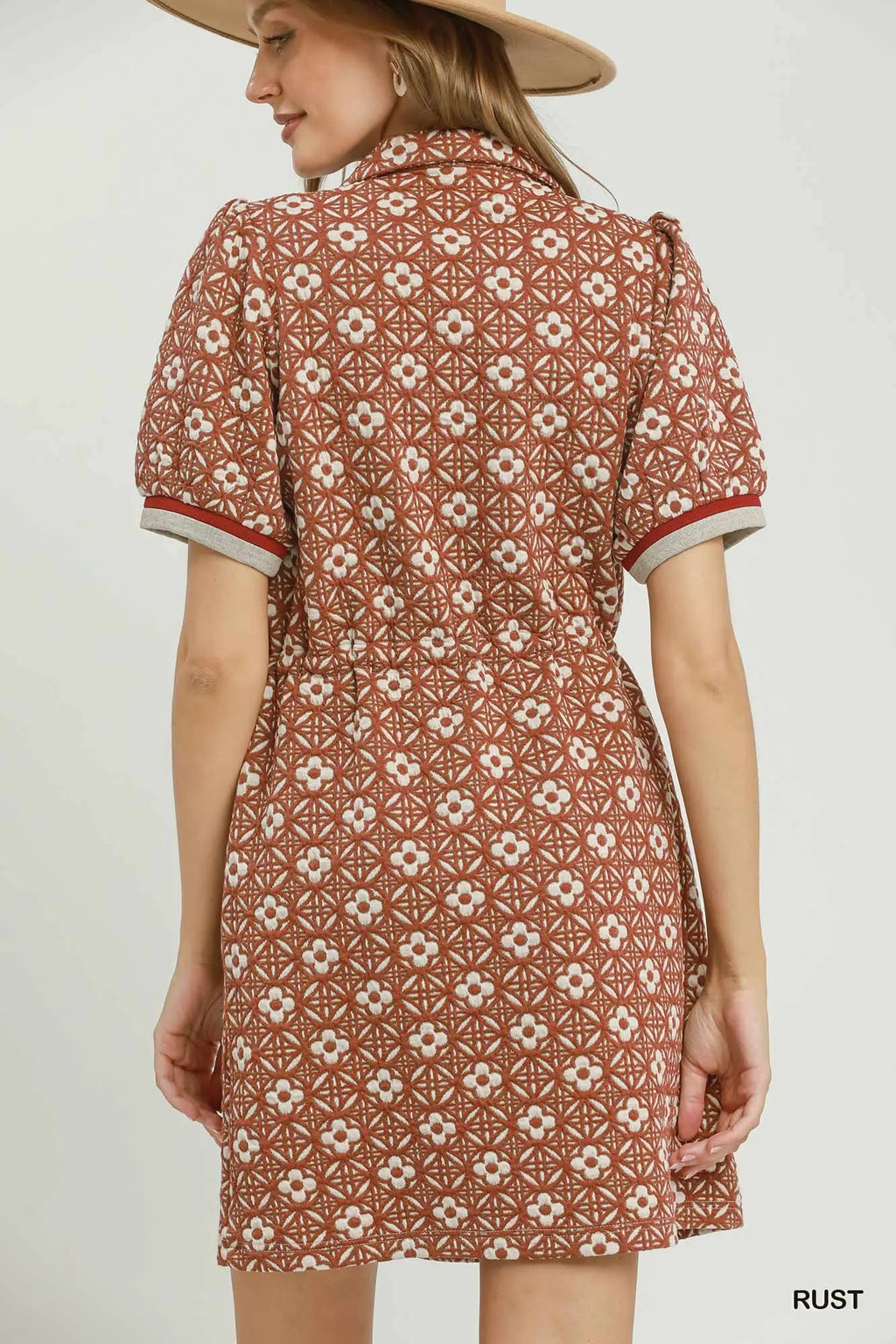 Floral Short Sleeve Mini Dress