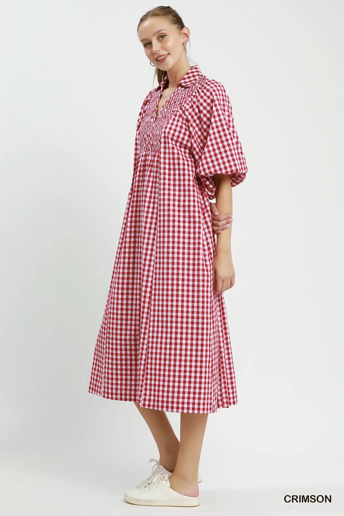 Plaid Midi Dress