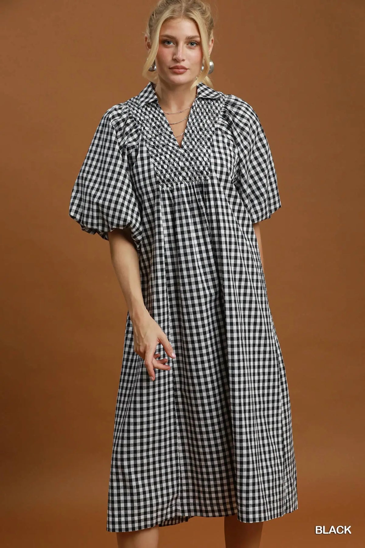 Plaid Midi Dress