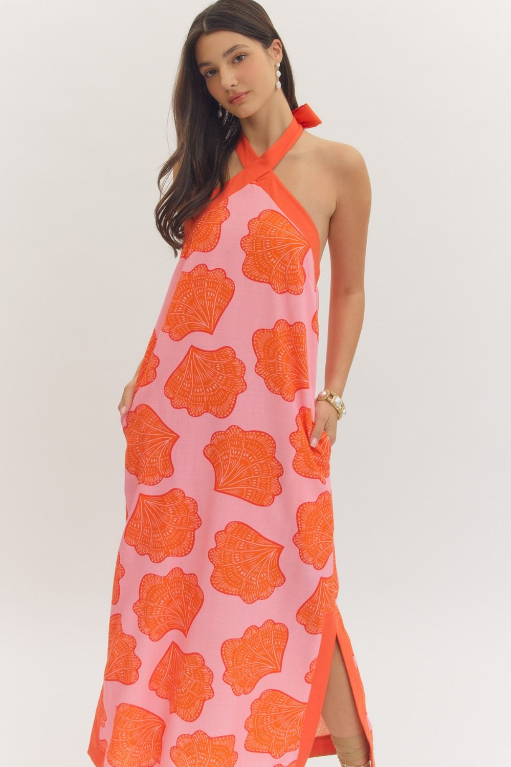 Shell Halter Dress