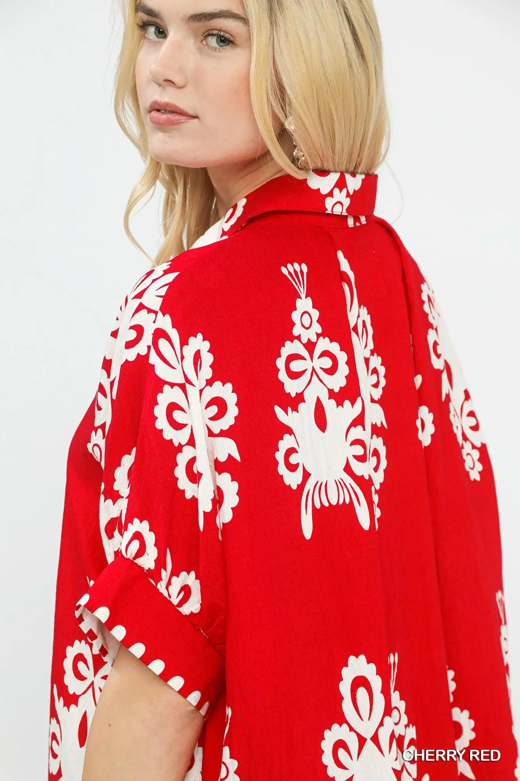 Abstract Button Down Top