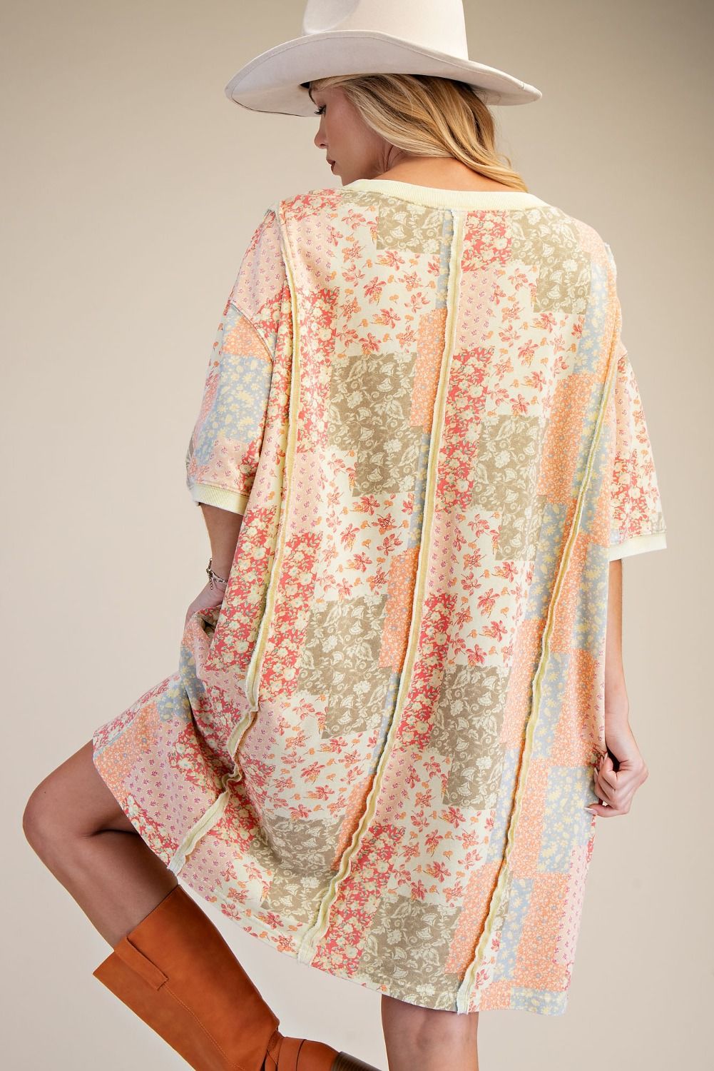 Patchwork Terry Dress