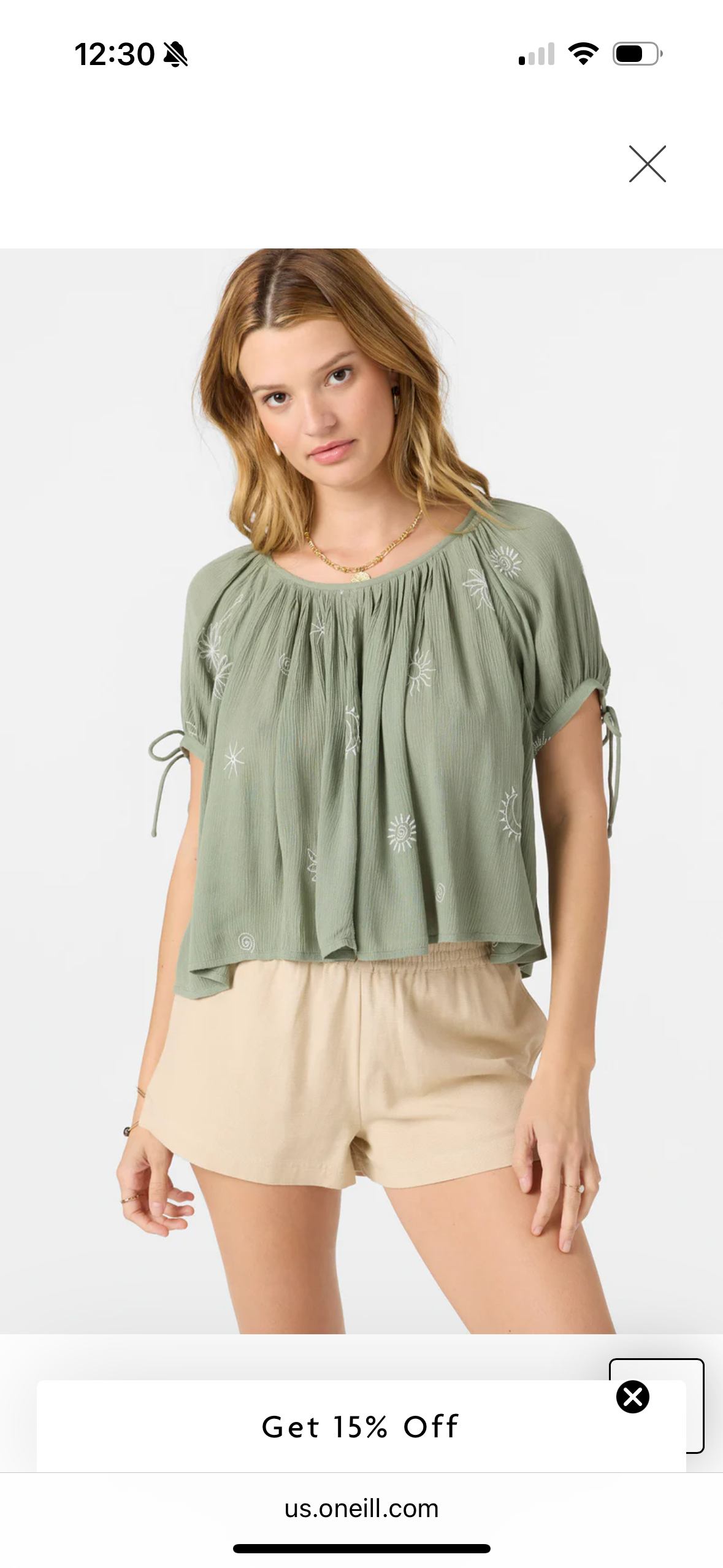 Estalyn Top - Sea Spray