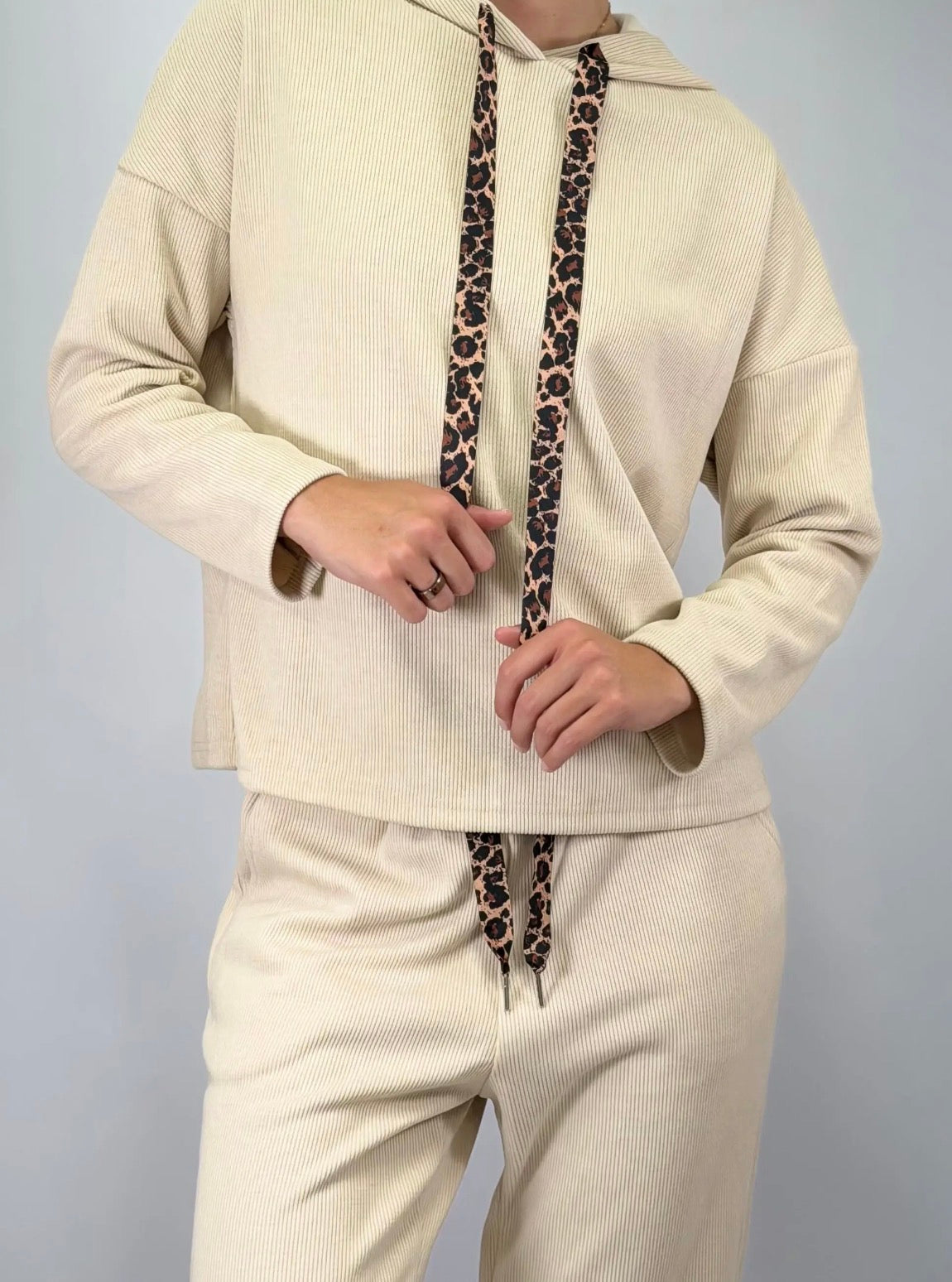 Creme Leopard Hoodie