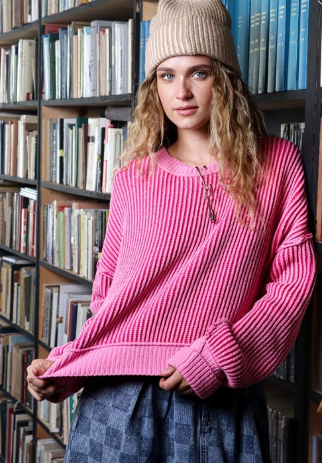 Two Tone Stripe Sweater