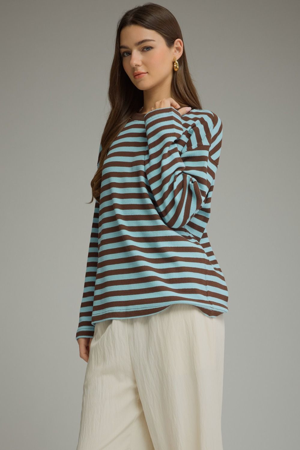 Striped Waffle Top