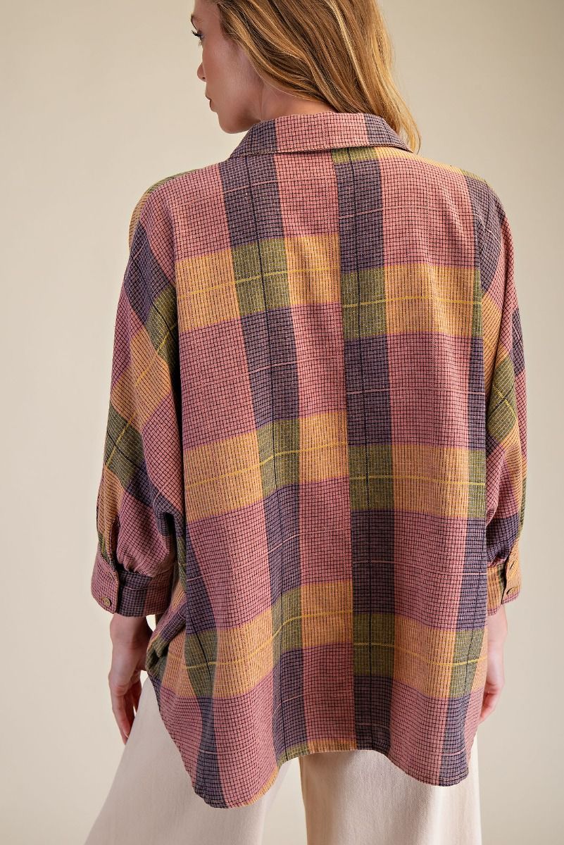 Plaid Oversized Top