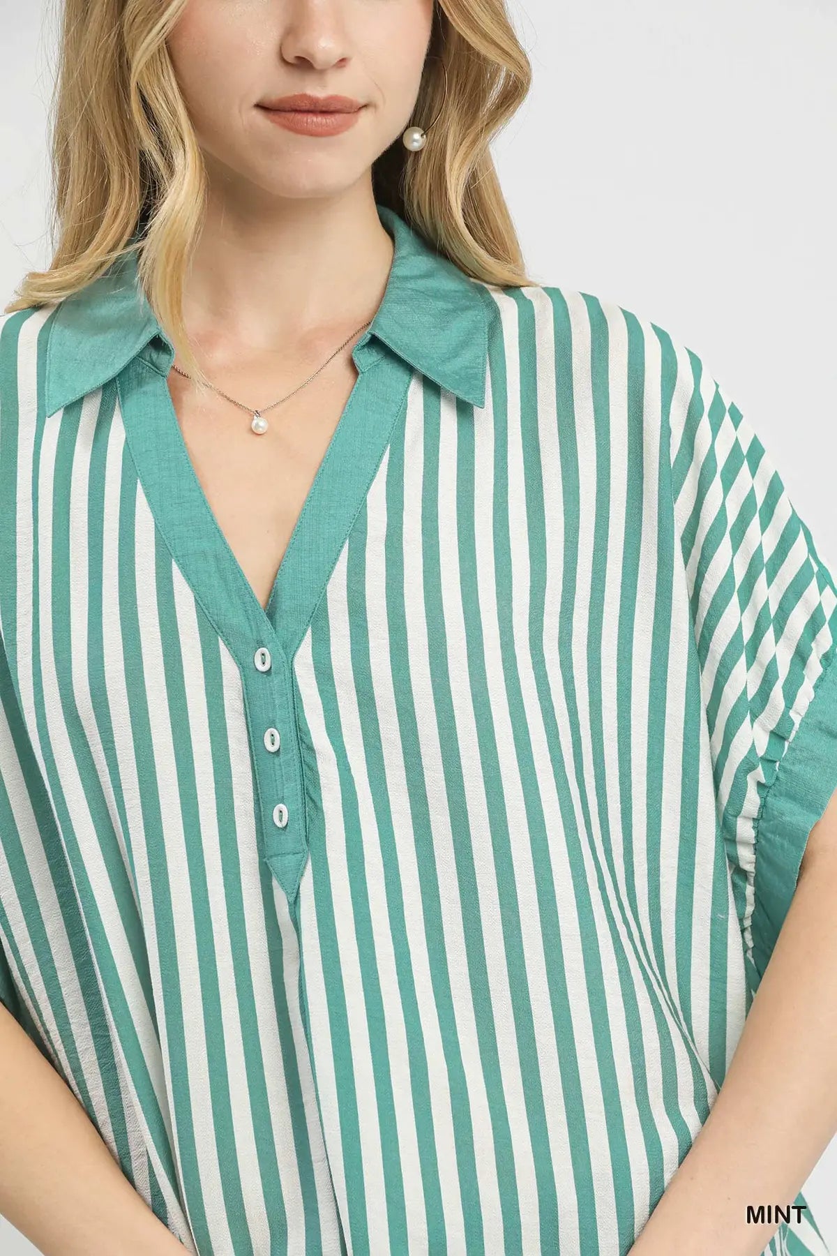 Mint Stripe Top
