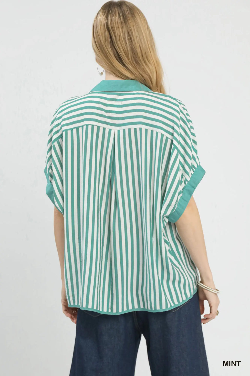 Mint Stripe Top