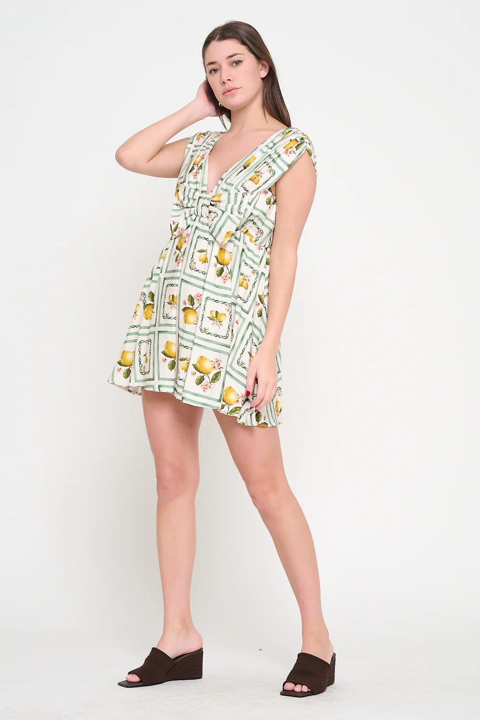 Lemon Grove Delight Bow Dress