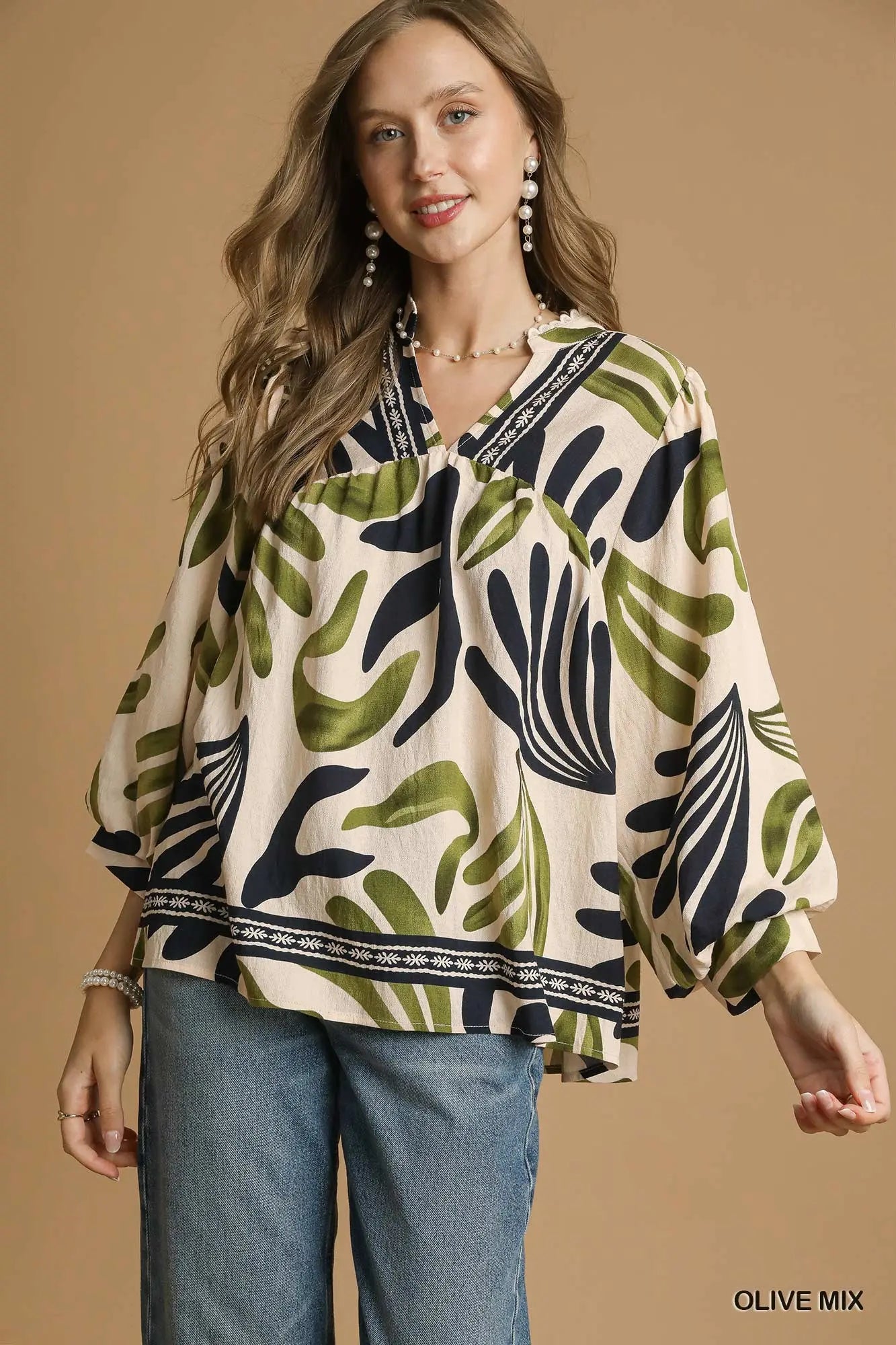 Boho Leaf Blouse