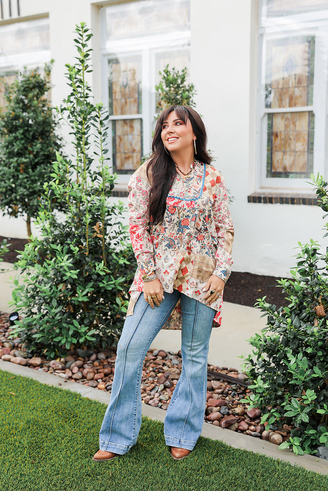 Nina Layerz Top - Red/Blue