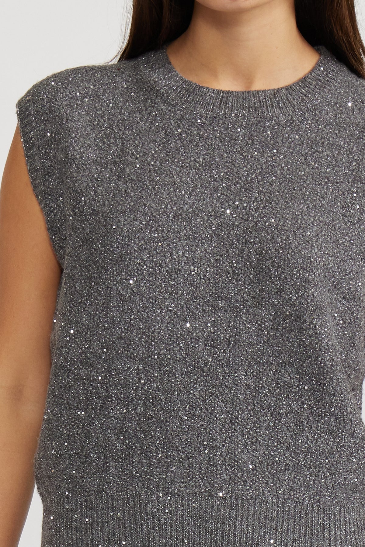 Mikey Sequin Knit Top