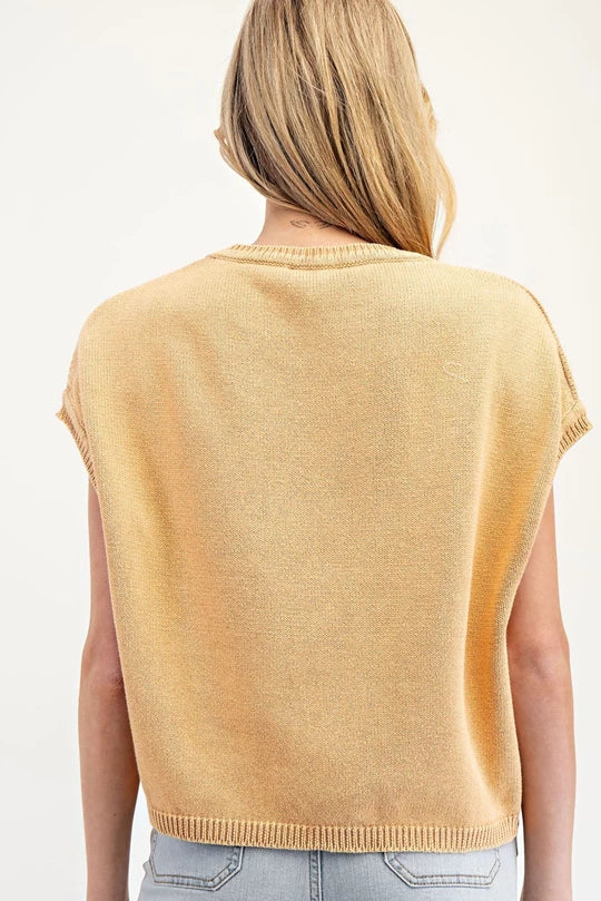 Washed Peace Sign Sweater