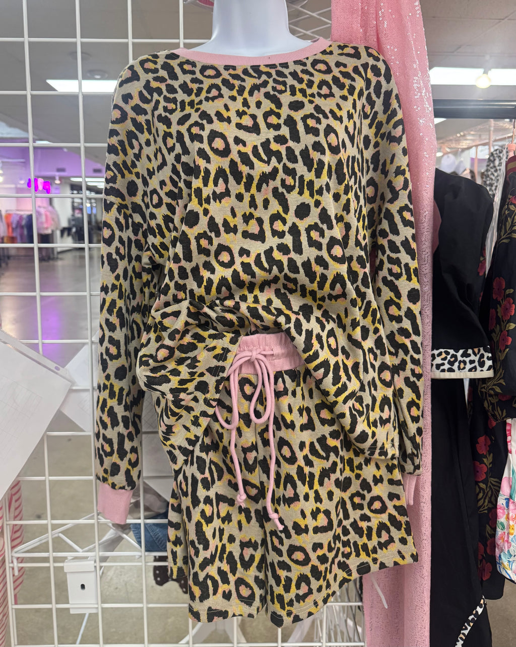 Pink Leopard Pullover