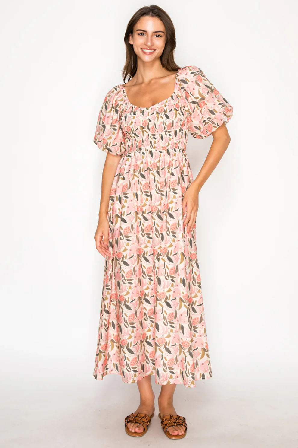 Peony Glow Maxi Dress