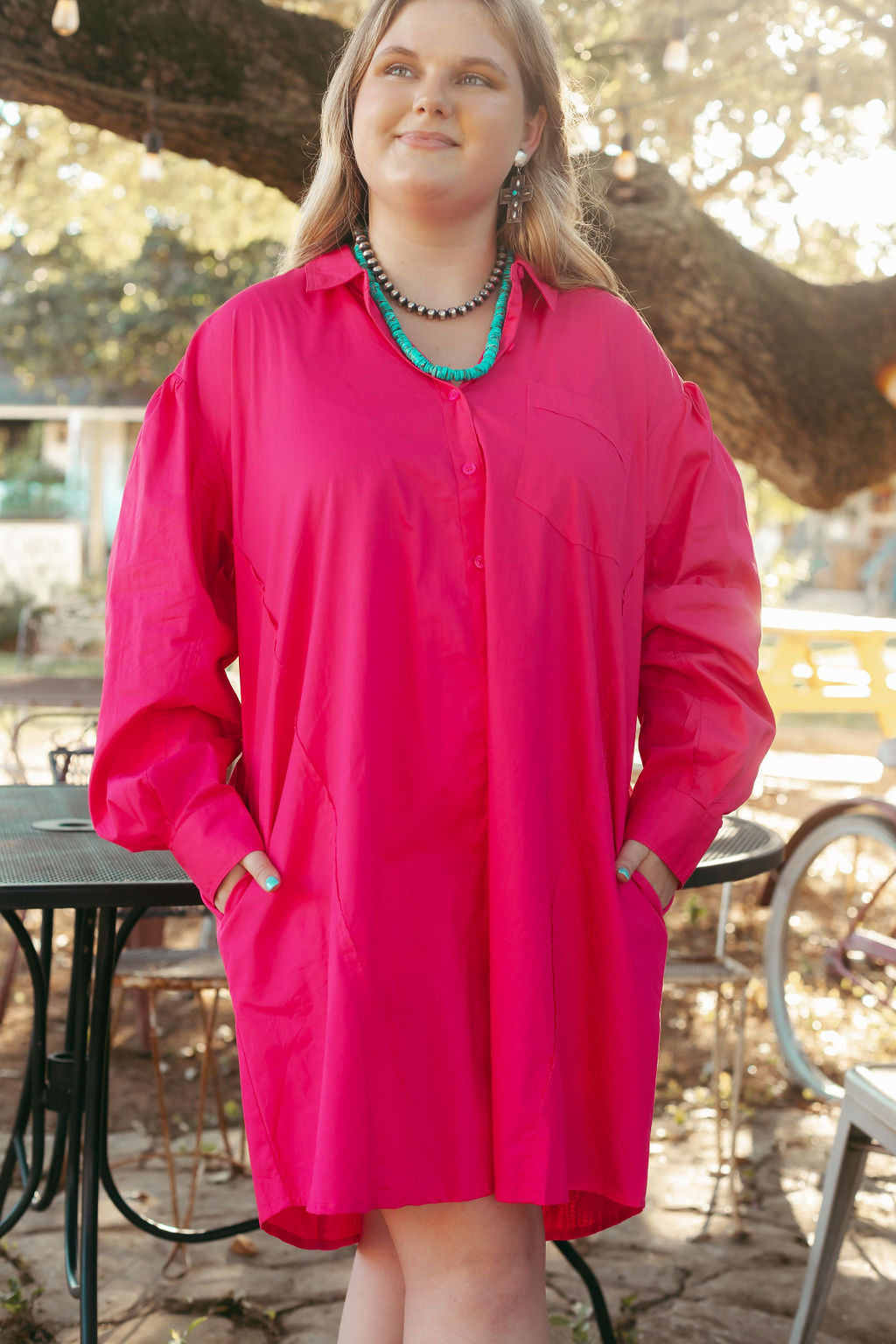 Pink Collared Dress