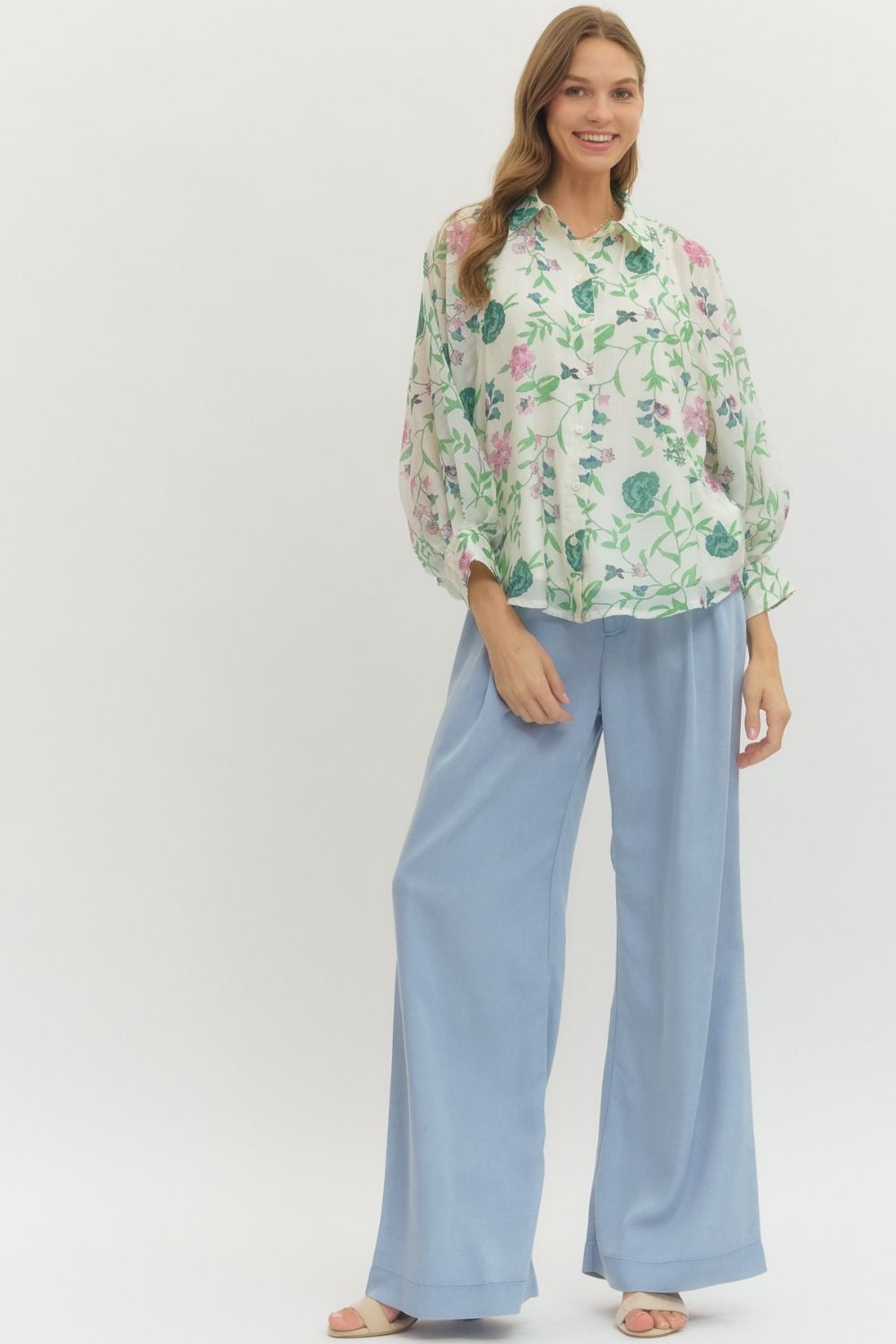 Floral Semi-Sheer Top