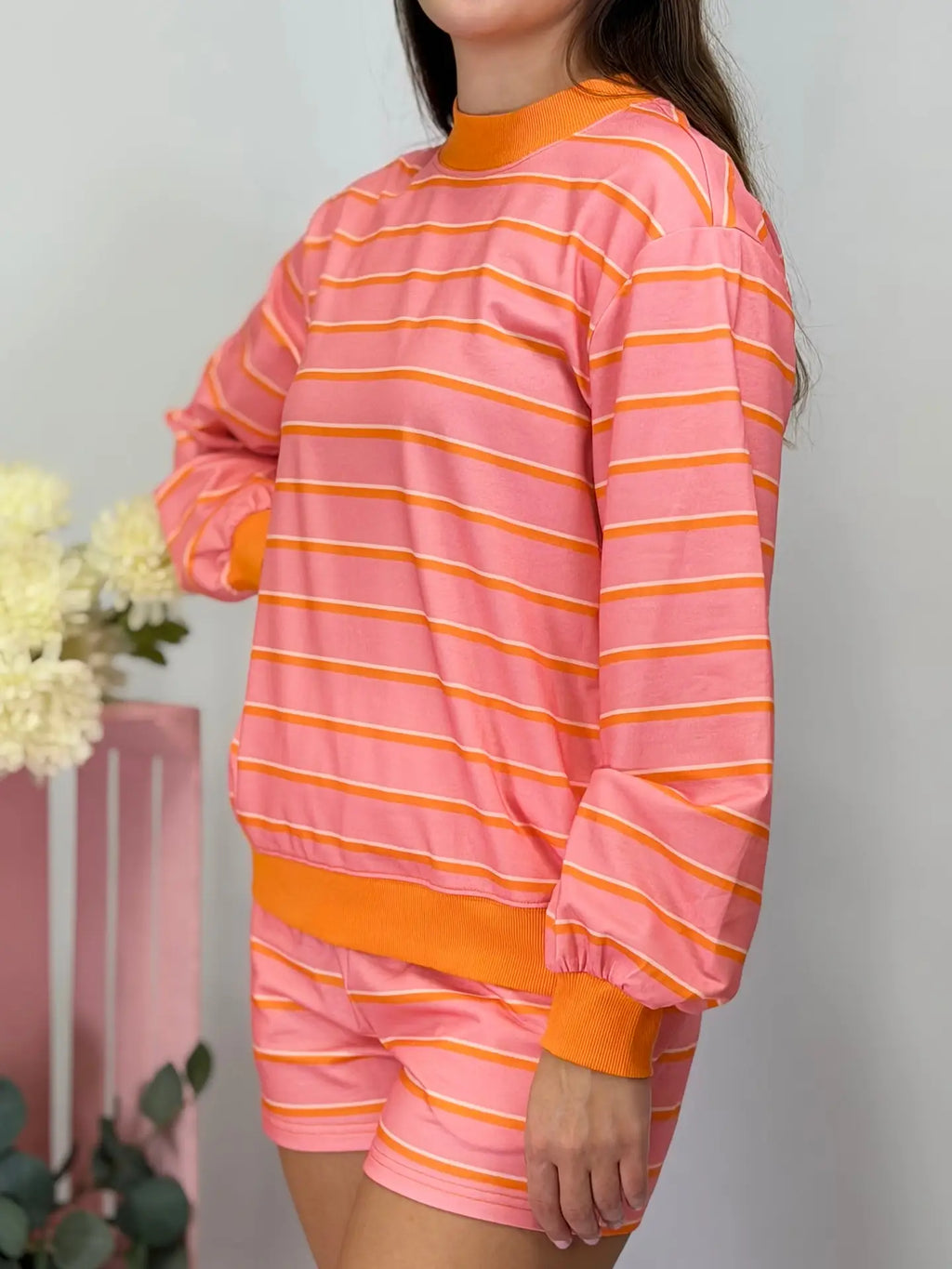 Tangy Striped Pullover