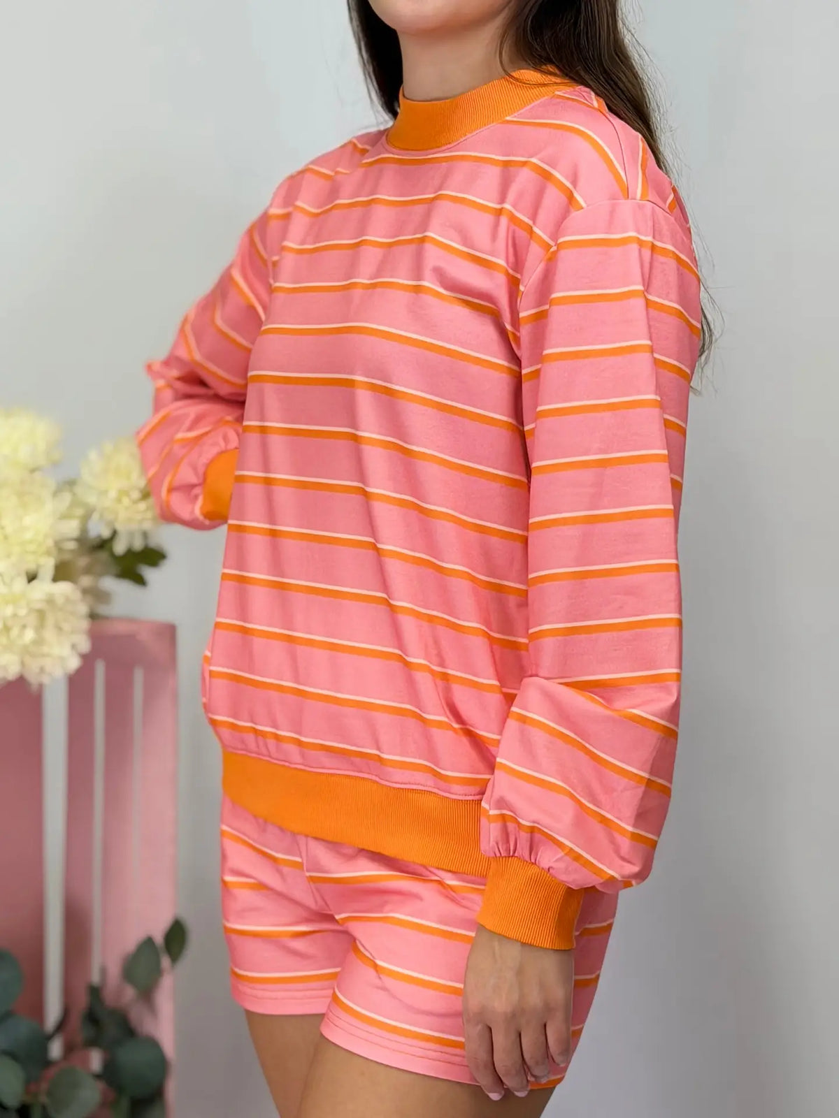 Tangy Striped Pullover