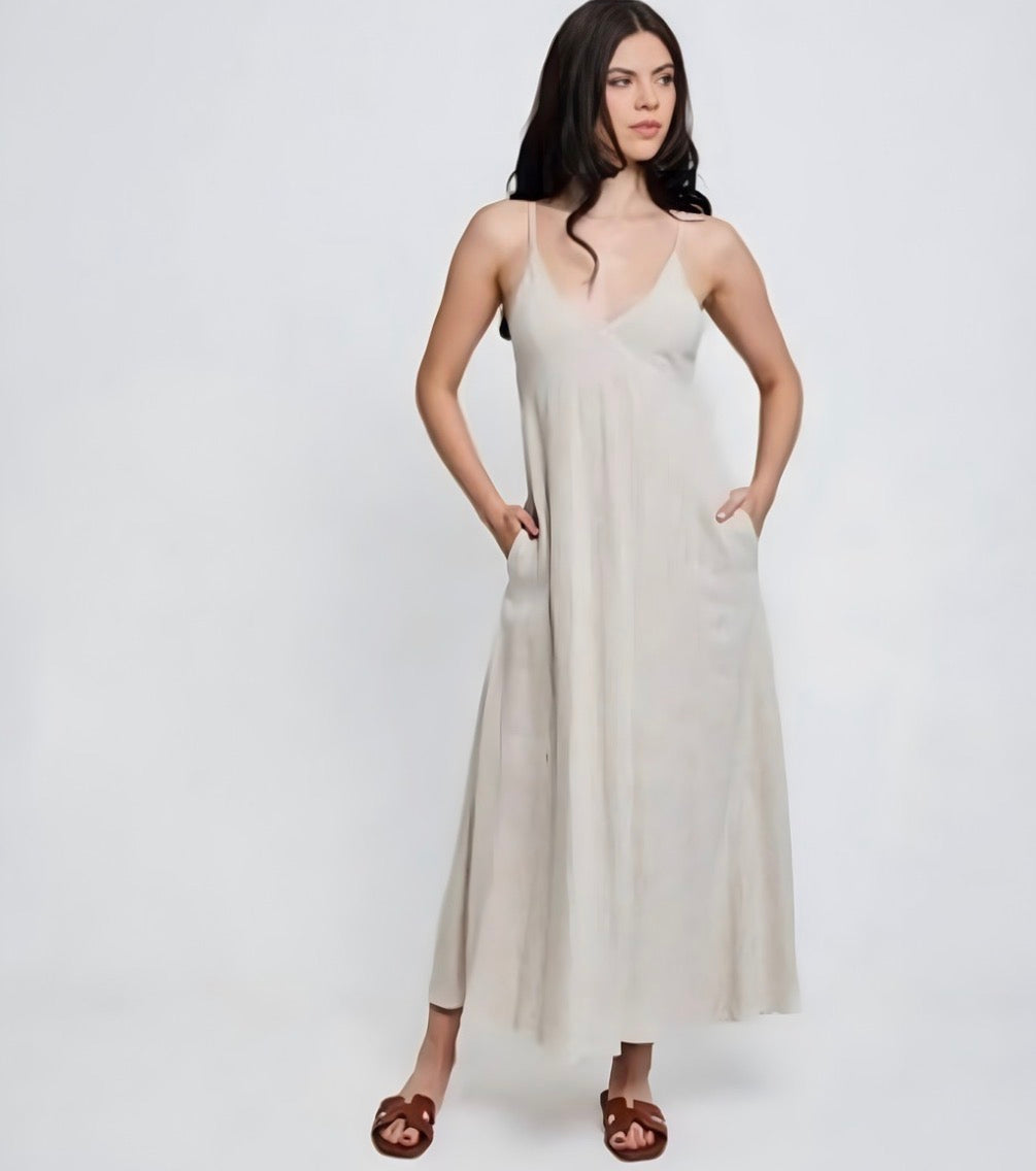 Linen Stripe Maxi