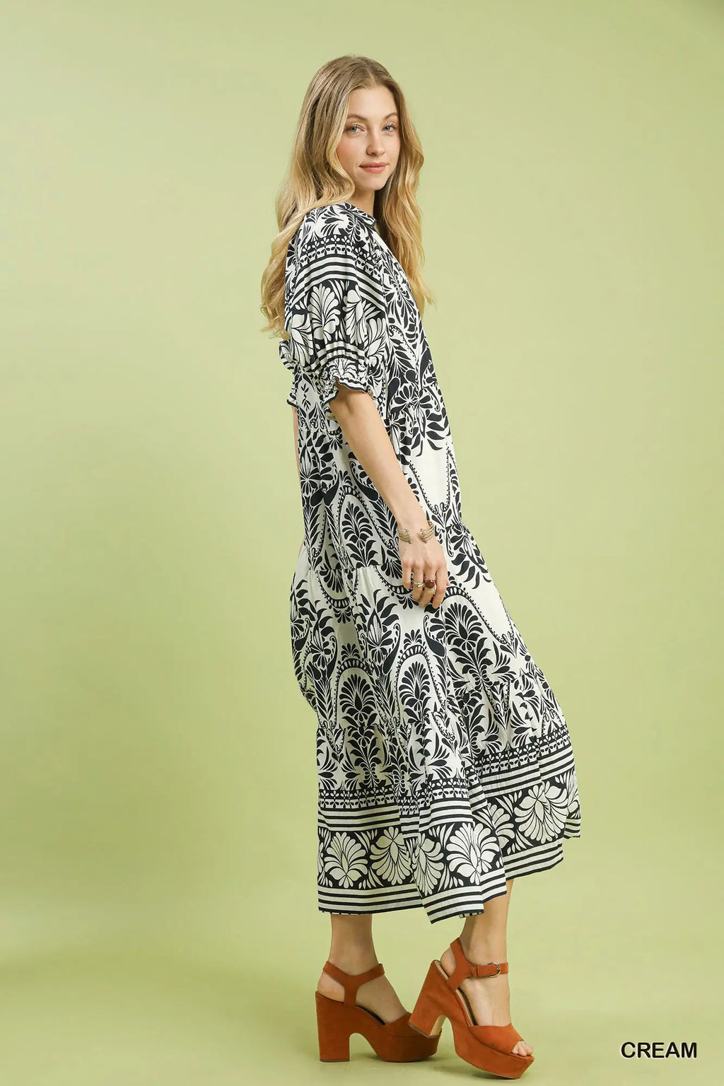 Border Midi Dress