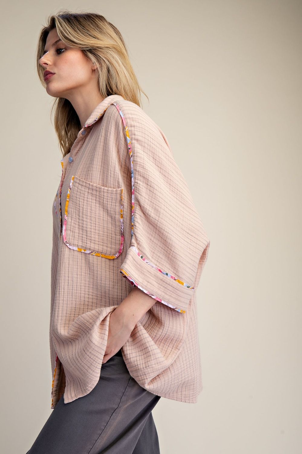 Dusty Rose Cotton Top