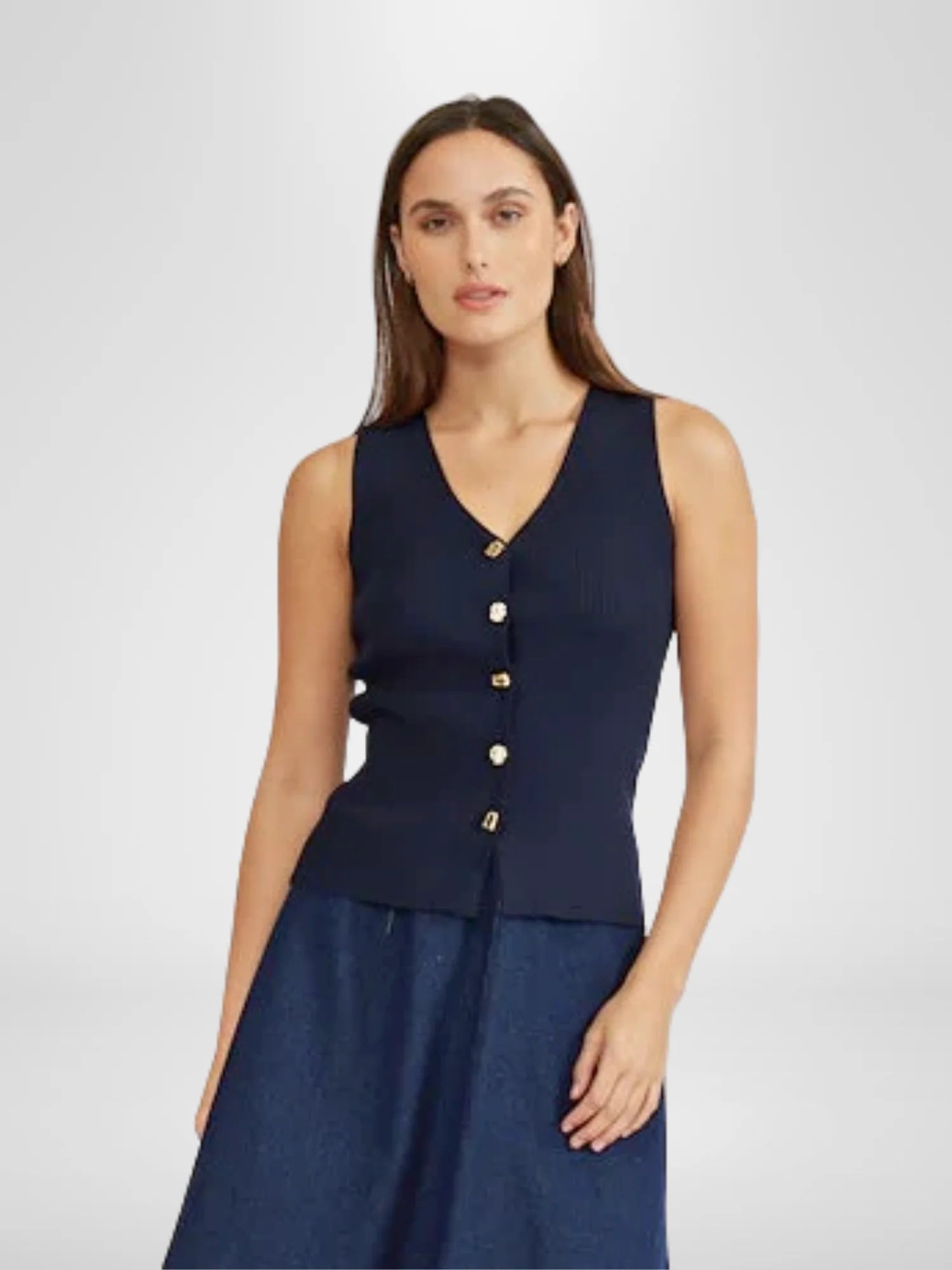 Desmond Navy Knit Vest