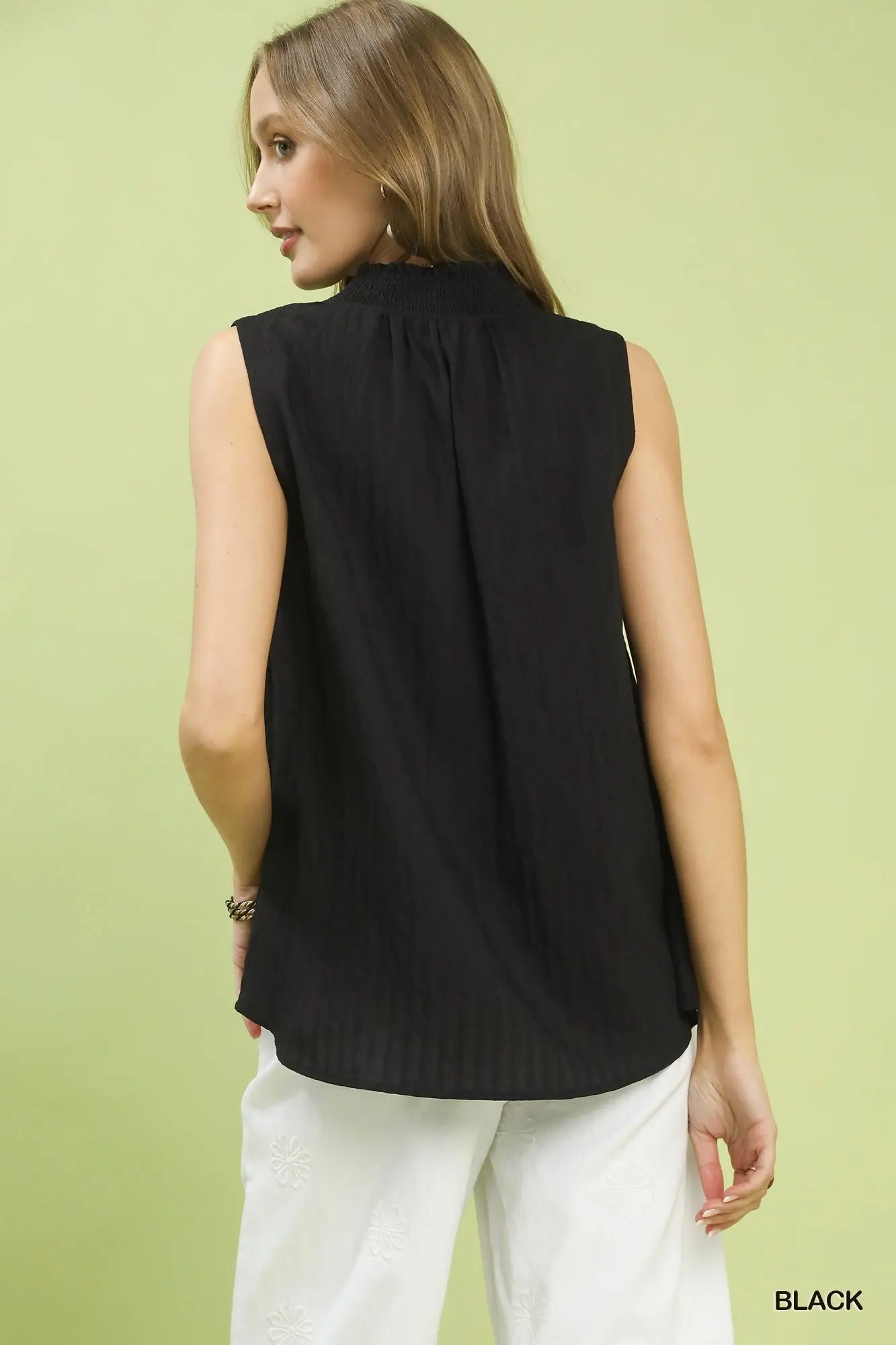 Sleeveless Textured Top